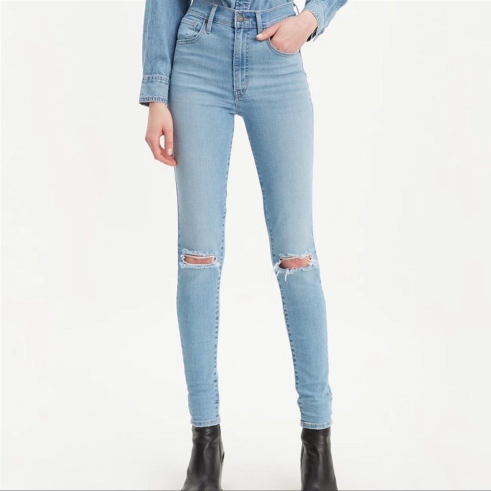 Levi’s Mile High Super Skinny Jeans Distressed 30